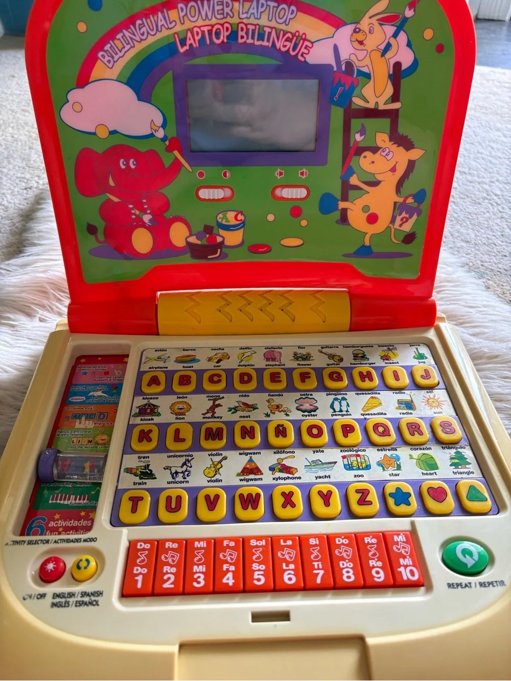 KOOL Kids TOYZ BILINGUAL POWER LAPTOP ENGLISH SPANISH EDUCATIONAL LEARNING WORKS